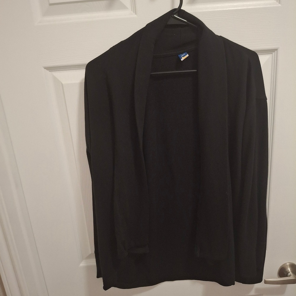Old Navy Women's‎ XL Black French Terry Shawl Collar Cardigan Sweater